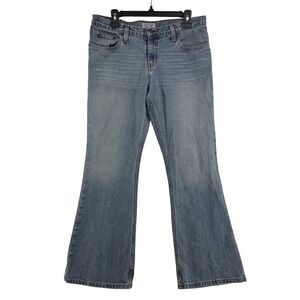 American Eagle Vintage Bootcut Mid Rise Medium Wash Blue Jeans Womens 10 Petite